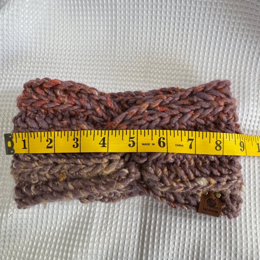 HANDMADE Chunky Twist Ribbed Crochet Ear Warmer Headband - Picture 6 of 6
